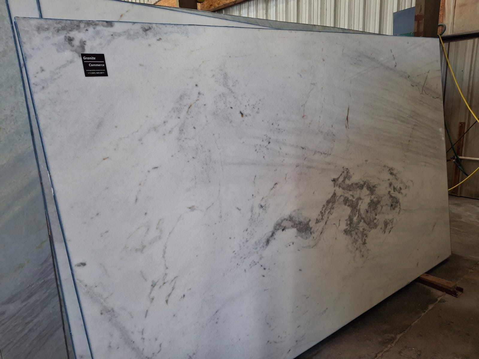 Shadow White Hard Marble slab sample